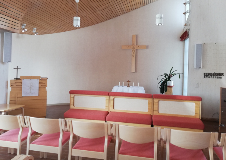 Kaikkien vapaaehtoisten kiitosateria kappelilla ennen messua kappeli